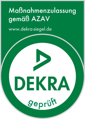 Maßnahmenzulassung gemäß AZAV. DEKRA geprüft
